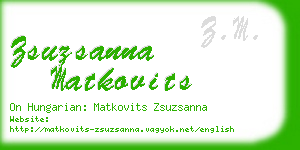 zsuzsanna matkovits business card